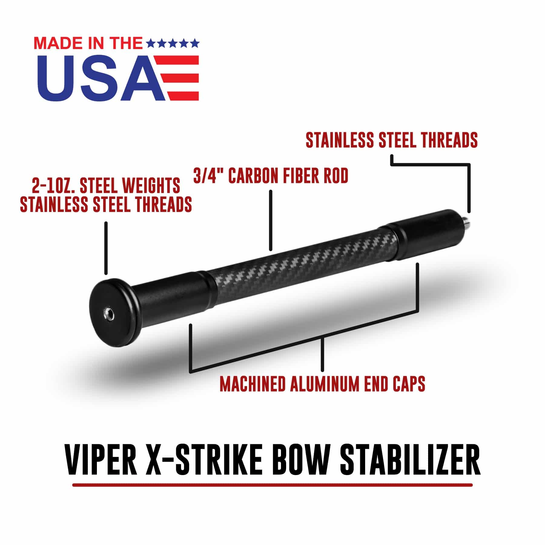 Details about   Viper X-Strike 20 inch Carbon Stabilizer 